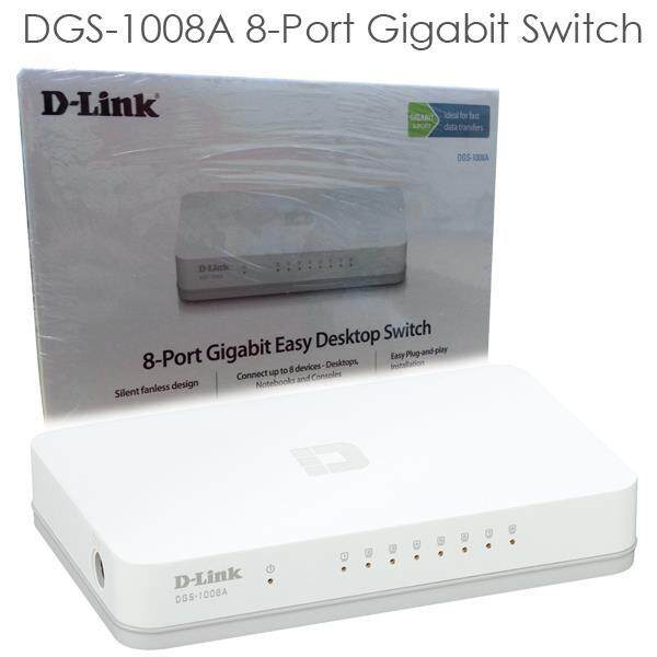 D-Link 8-Port Gigabit Easy Setup Desktop Switch Dgs-1008a