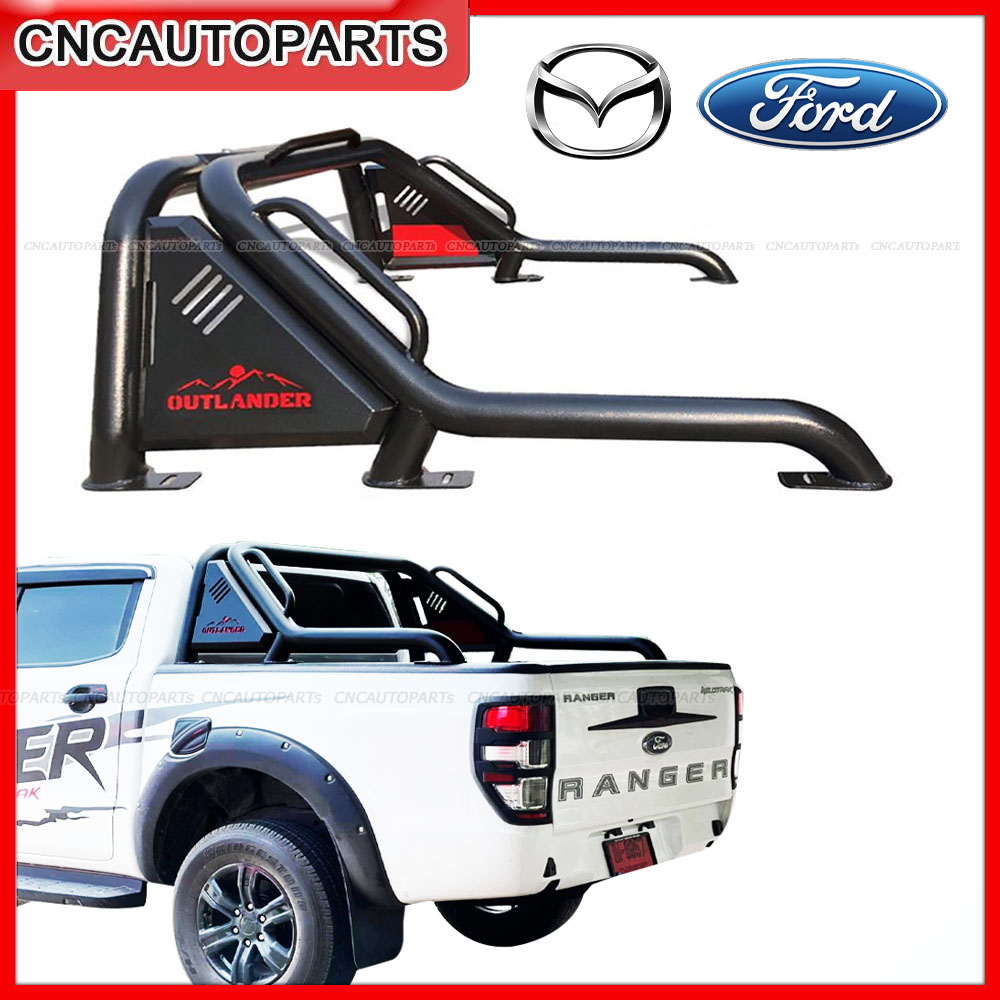 (ส่งฟรี) OUTLANDER ROLLBAR โรบาร์ รถกระบะ ทุกรุ่น ทรงแขนยาว เหล็กดำ สวย ...
