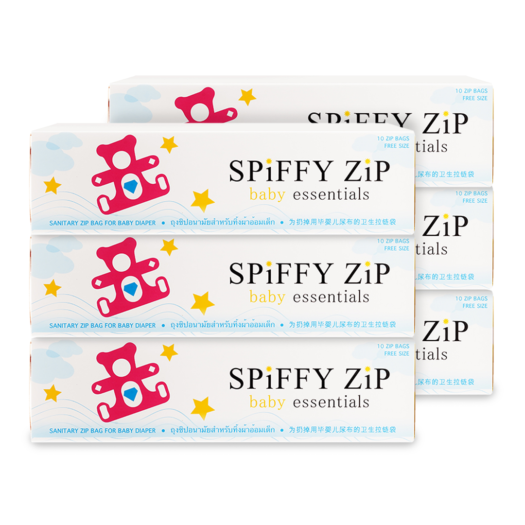 Spiffy Zip for baby (ชุด 6 ชิ้น) ถุงซิป ทิ้งผ้าอ้อมเด็ก