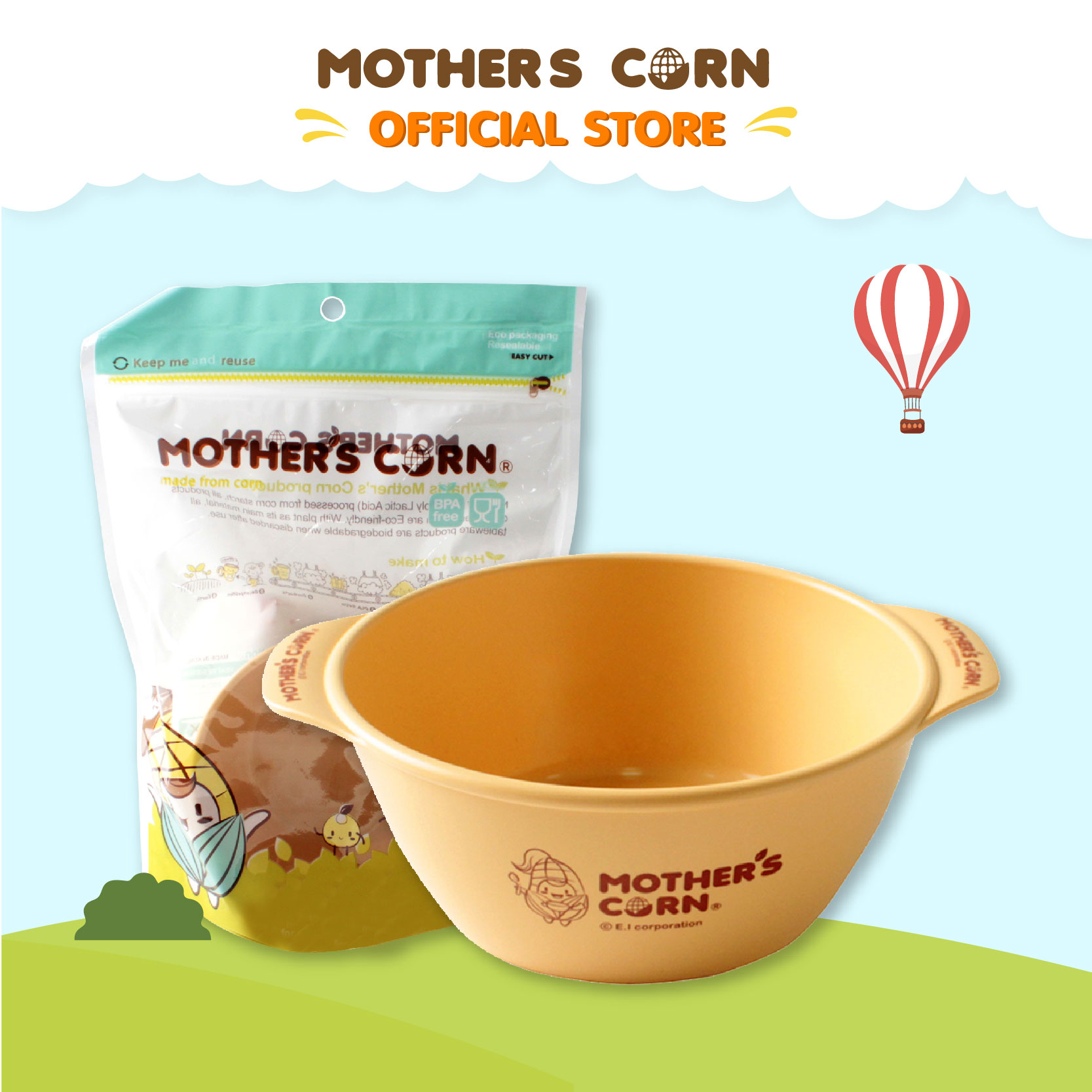 ซื้อที่ไหน Mother's Corn New Soup Bowl มาเธอร์คอน ถ้วยใส่อาหารสำหรับเด็กโต