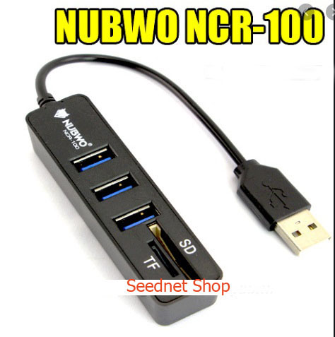 Nubwo USB Hub 3 port อุปกรณ์ต่อเชื่อมพอร์ท USB สีดำ