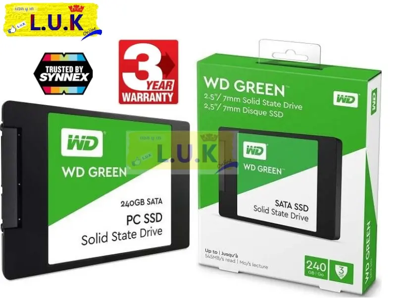 ภาพหน้าปกสินค้า240GB SSD (เอสเอสดี) WD GREEN SATAIII 3D (WDSSD240GB-SATA) - ประกัน 3 ปี Synnex จากร้าน L.U.K บน Lazada