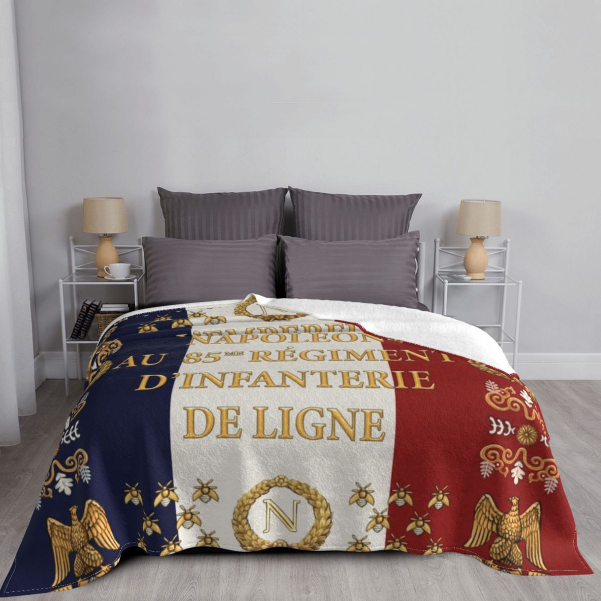 Napoleonic French Regimental Flag Blankets Flannel All Season