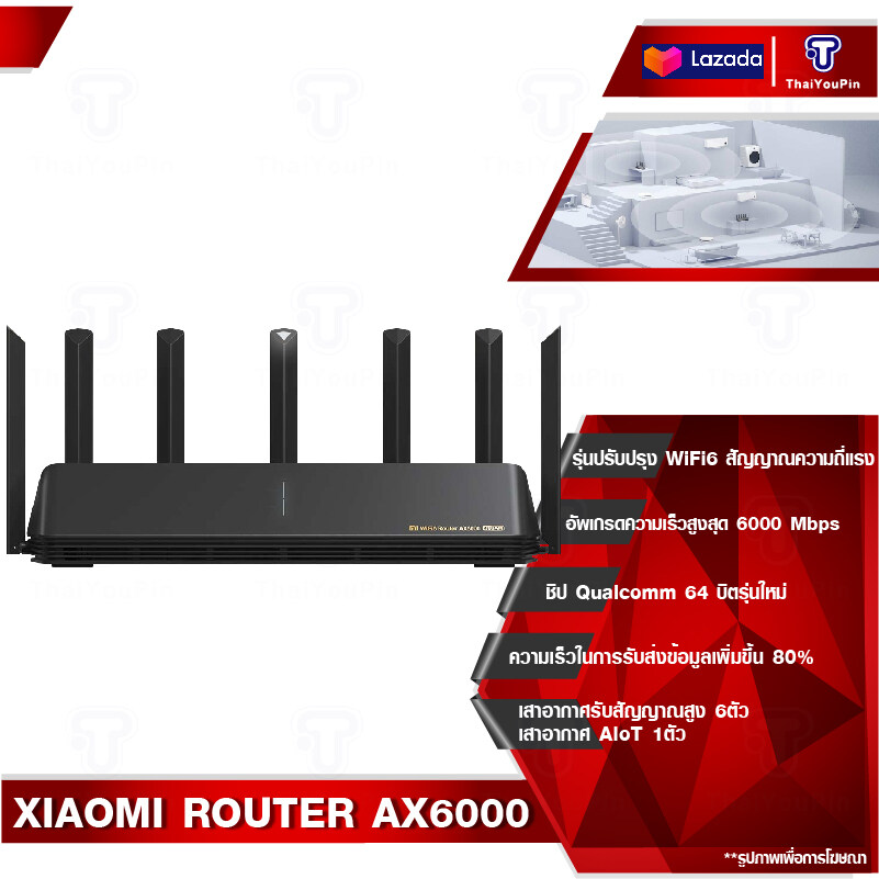 [พร้อมส่งจากไทย] Xiaomi Mi AIoT Router AX3600 / AX6000/AX9000 เราเตอร์ เราเตอร์อินเตอร์เน็ต WiFi 6 รองรับทั้งมือถือและ Smart Home ความเร็วสูงสุด 2976Mbps