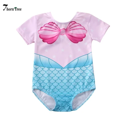 Cute Toddler Infant Baby Girls Mermaid Short Sleeve Swimsuit Swimwear Swimming Bikini Bathing Suits