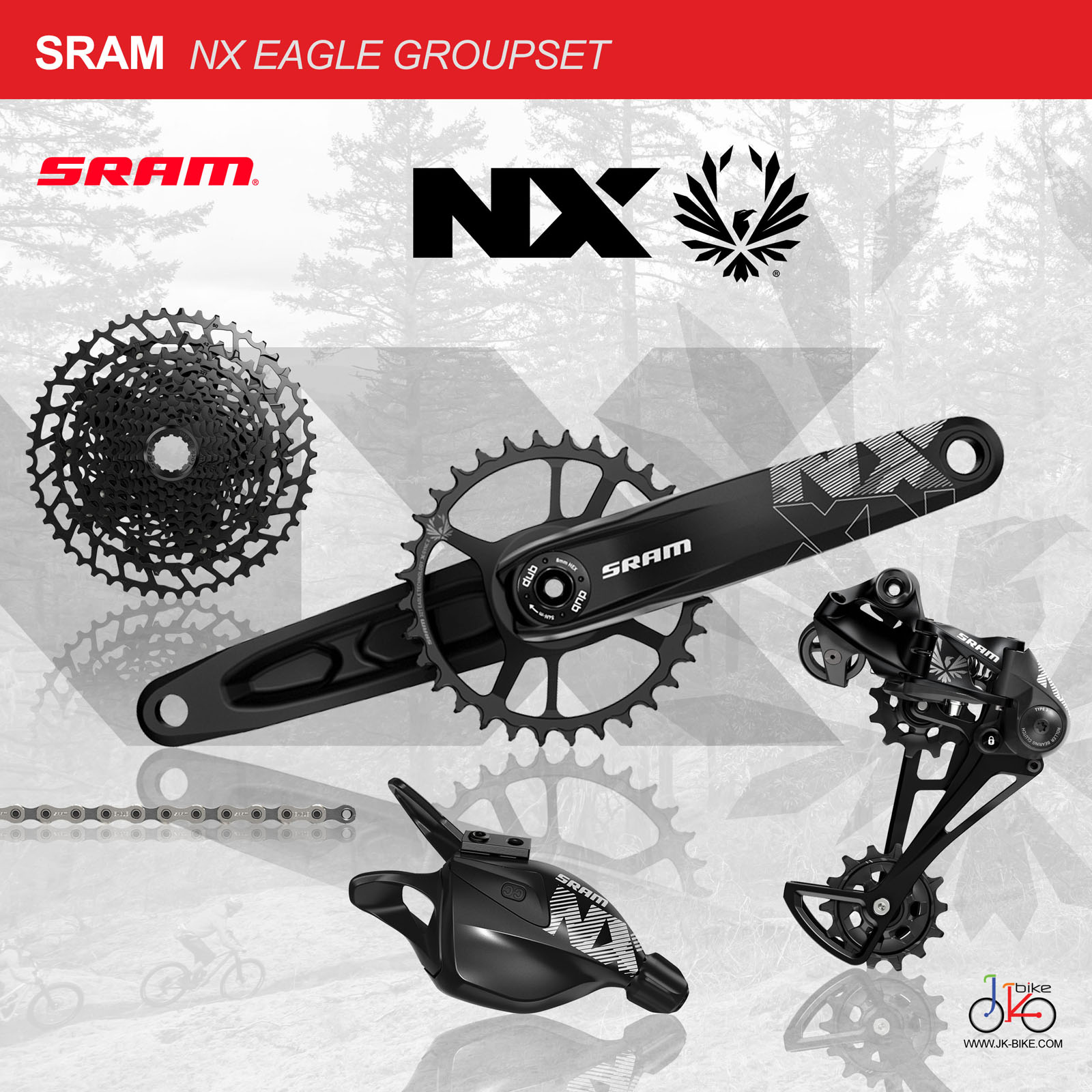12 SRAM NX EAGLE GROUPSET 170 175mm