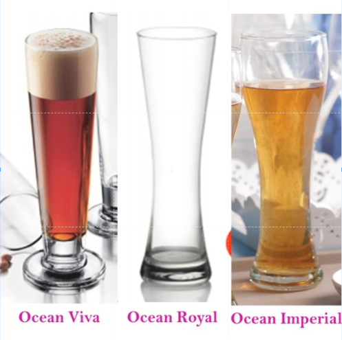 Ocean Glass   แก้วใส  แก้วเบียร์  แก้วค็อกเทล แก้วสมูทตี้   มี 3 แบบ  Viva , Imperial , Royal