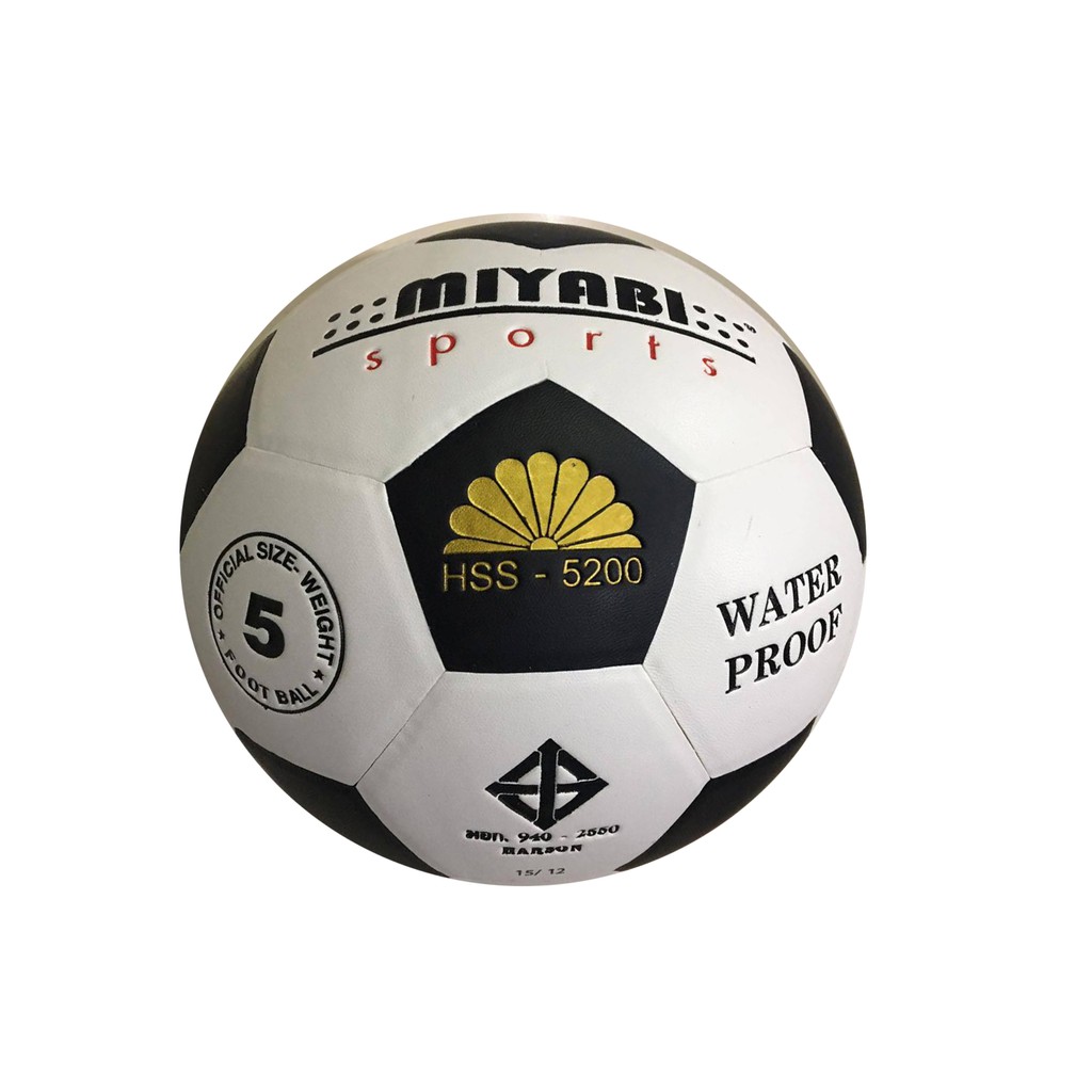 ลูกบอล ลูกฟุตบอลหนังอัดขาวดำเบอร์ 5 มิยาบิ สปอร์ต (MIYABI SPORT)