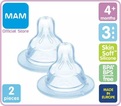 MAM จุกนม Teats 4m+ เบอร์/Size 3 สำหรับเด็ก 4 เดือนขึ้นไป (แพ็ค 2 ชิ้น)