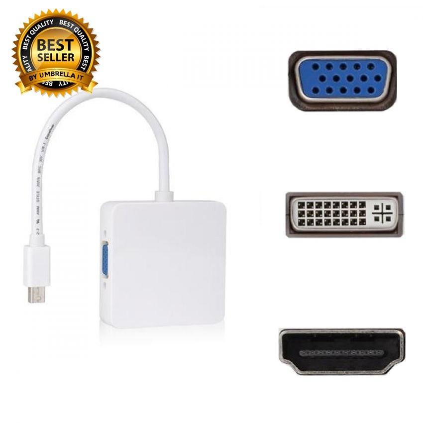 ลดราคา ตัวแปลง 3 in 1 Mini Display Port to VGA/DVI/HDMI Adapter Converterfor Apple iMac Mac (White)#1456 #ค้นหาเพิ่มเติม HDMI to HDMI คีบอร์ดเกมมิ่ง Headsete Voice Recorder