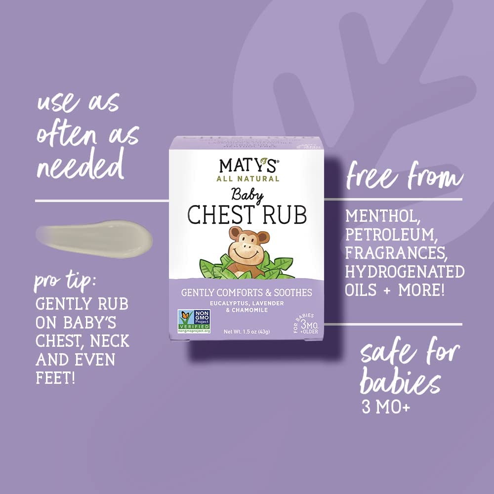พร้อมส่งของแท้️ Matys All Natural Baby Chest Rub 43 g.นวดหน้าอกเด็ก