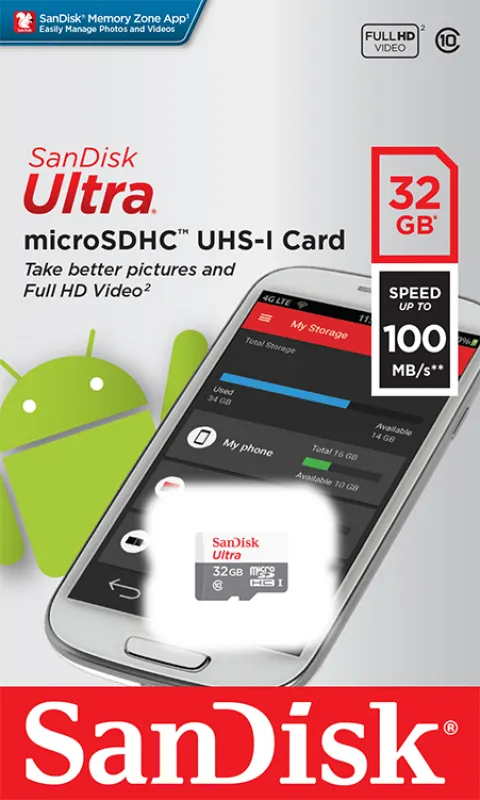 ภาพสินค้าSANDISK Micro SD card Ultra 16GB/32GB/64GB/128GB/256GB (100MB) UHS-I, U1, เมม C10, Memory Card SD การ์ด แท้ sdcard มือถือ กล้องหน้ารถ วงจรปิด จากร้าน MemoryME บน Lazada ภาพที่ 11