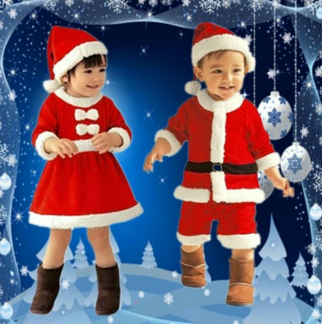 🎄🎁⛄ พร้อมส่งจ้าา 🎄🎁⛄ ชุดซานต้าครอสเด็กชาย ชุดซานตี้เด็กหญิง มาพร้อมหมวก มากเว่อร์ งานผ้ากำมะยี่ คุ้มมากจ้า