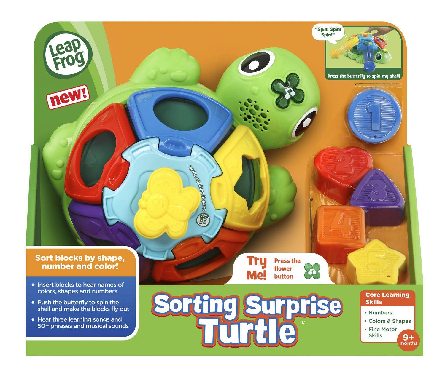 Leap Frog ของเล่นเต่าน้อยเสริมสร้างการเรียนรู้ Sorting Surprise Turtle