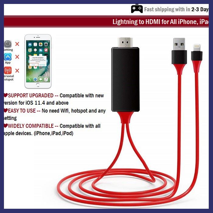 คุณภาพดี hdmi cable สาย hdmi Lightning to HDMI USB to HDMI Lightning