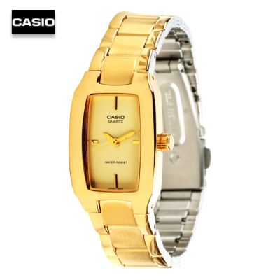 Velashop นาฬิกา Casio Standard นาฬิกาผู้หญิง สีทอง Stainless Strap รุ่น LTP-1165N-9CRDF, LTP-1165N-9C, LTP-1165N, LTP-1165