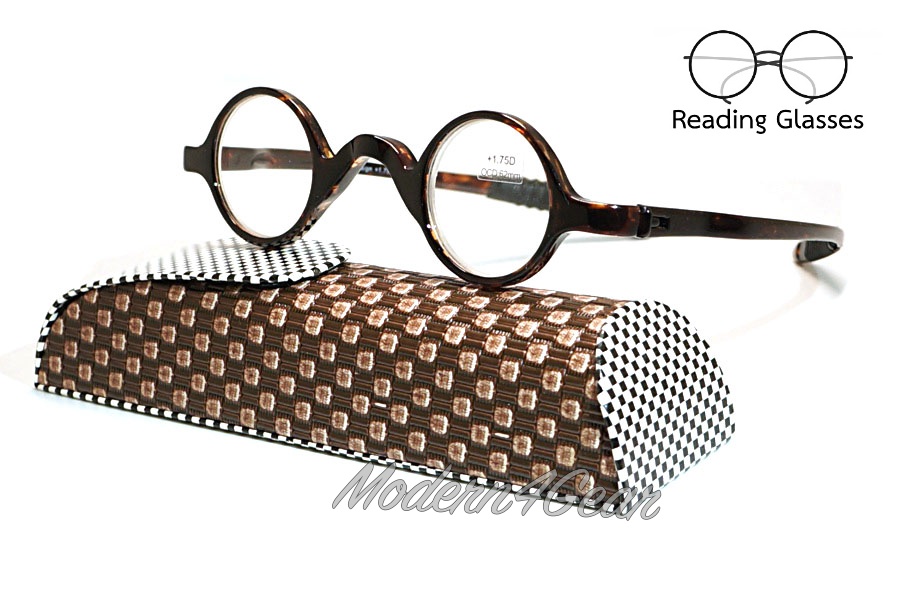 แว่นตาอ่านหนังสือ/แว่นสายตายาวทรง Vintage รุ่น TR702( +150 ) ลายกระน้ำตาลเข้มDark Brown