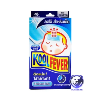 Koolfever คูลฟีเวอร์ แผ่นเจลลดไข้ สำหรับเด็กโต 1 กล่อง 3ซอง 6แผ่น Kool fever