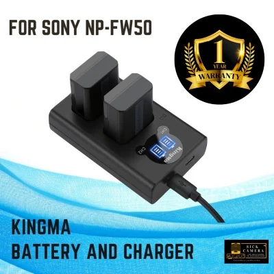 (พร้อมส่งและรับประกัน) KingMa แท้100- Sony NP-FW50 แบตและที่ชาร์จแบตสำหรับ A5100 - A6000 - A6300 - A6500 - A7R - A7II