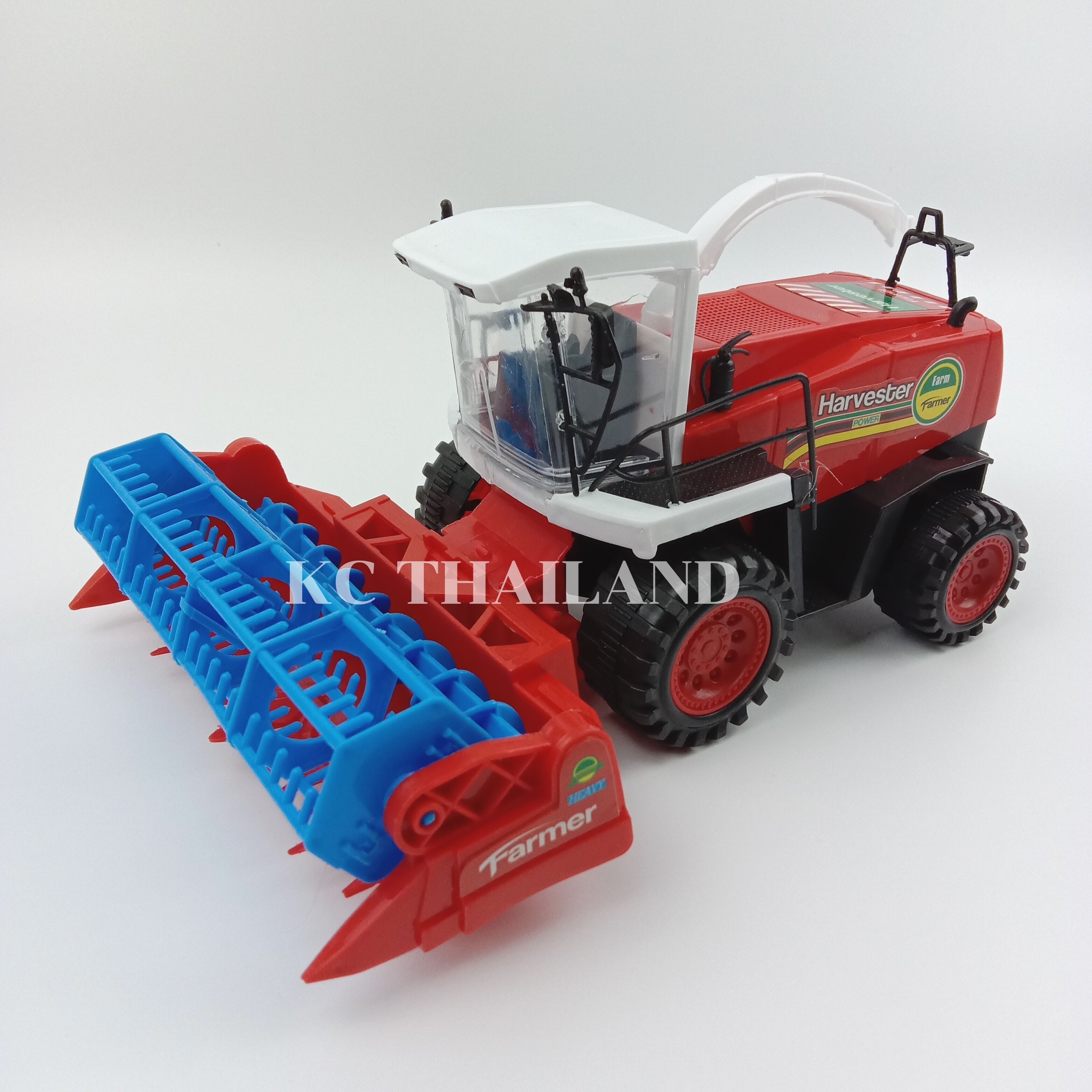 KC THAILAND ของเล่นเด็กรถเกี่ยวข้าวฝาครอบ สีแดง FARM SERIES FARM VEHICLE NO.0488-146