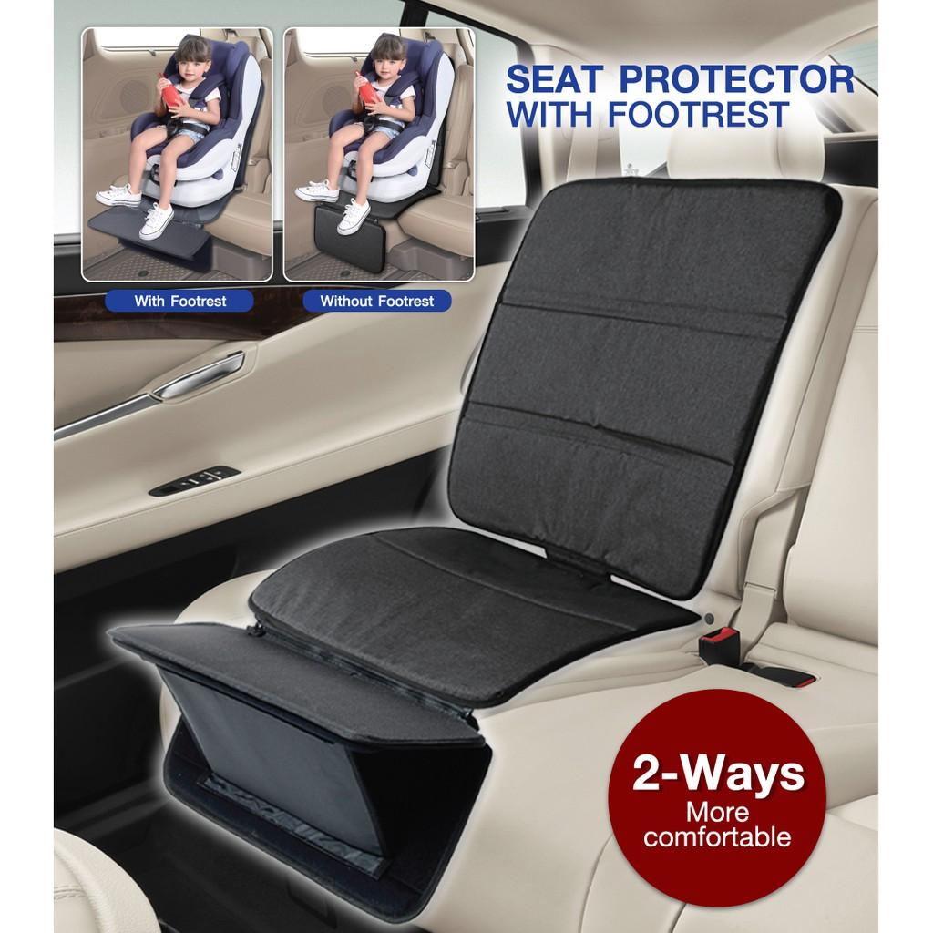 🔥ขายดีที่สุด🔥แผ่นรองติดตั้งคาร์ซีทพร้อมที่วางเท้า Seat protector with footrest