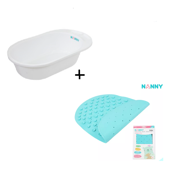 ราคา NANNY อ่างอาบน้ำเด็ก ทรงวงรี Classic MicroBan ใช้ได้ตั้งแต่แรกเกิด - 3 ขวบ ยับยั้งแบคทีเรียที่เป็นอันตราย ลดคราบและกลิ่น ขนาด 41 x 69.5 x 18 CM(Classic Baby Bath)
