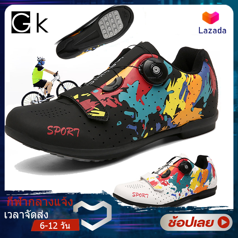 GK รองเท้าจักรยาน36-46 ระบายอากาศ Pro ล็อคตัวเองรองเท้าขี่จักรยานจักรยานถนนจักรยานรองเท้าเบากีฬาแข่งรองเท้าผ้าใบขนาดบวก รองเท้าปั่นจักรยาน