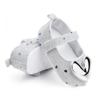 ★BALALA Infant Girls Indoor Soft-Soled Heart-Shaped Princess Shoes Baby Walking Shoes