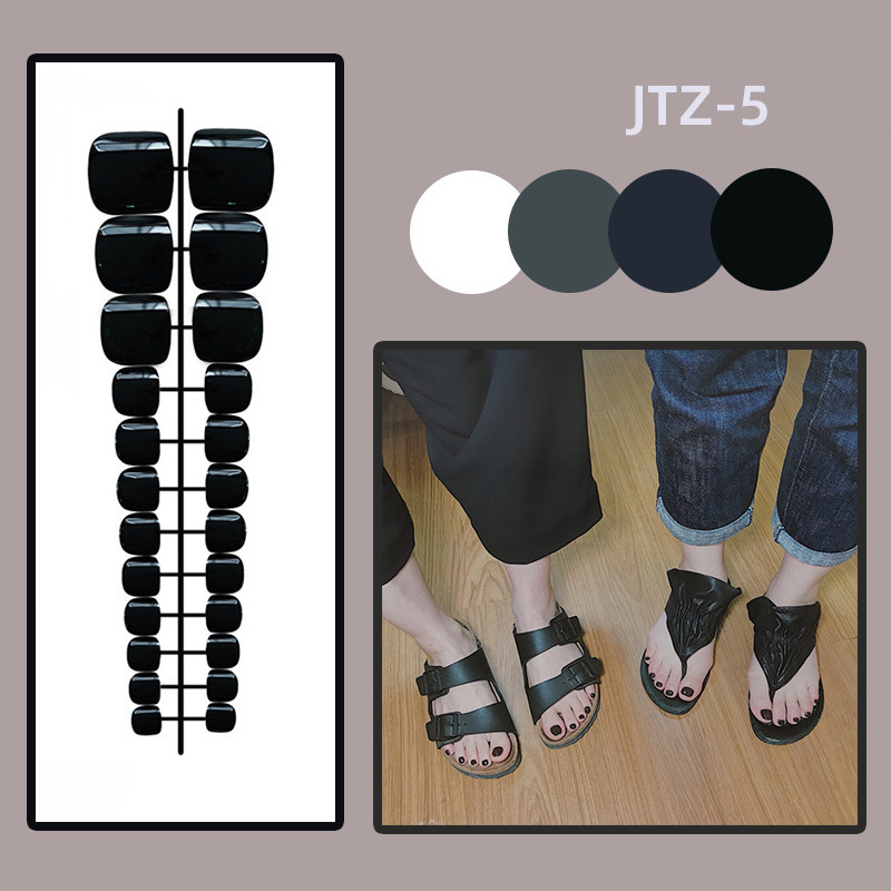 24 mỗi gói móng giả Thiết kế chống thấm nước móng chân giả có thể tái sử dụng nail giả MÓNG TAY GIẢ CÓ KEO SẴN