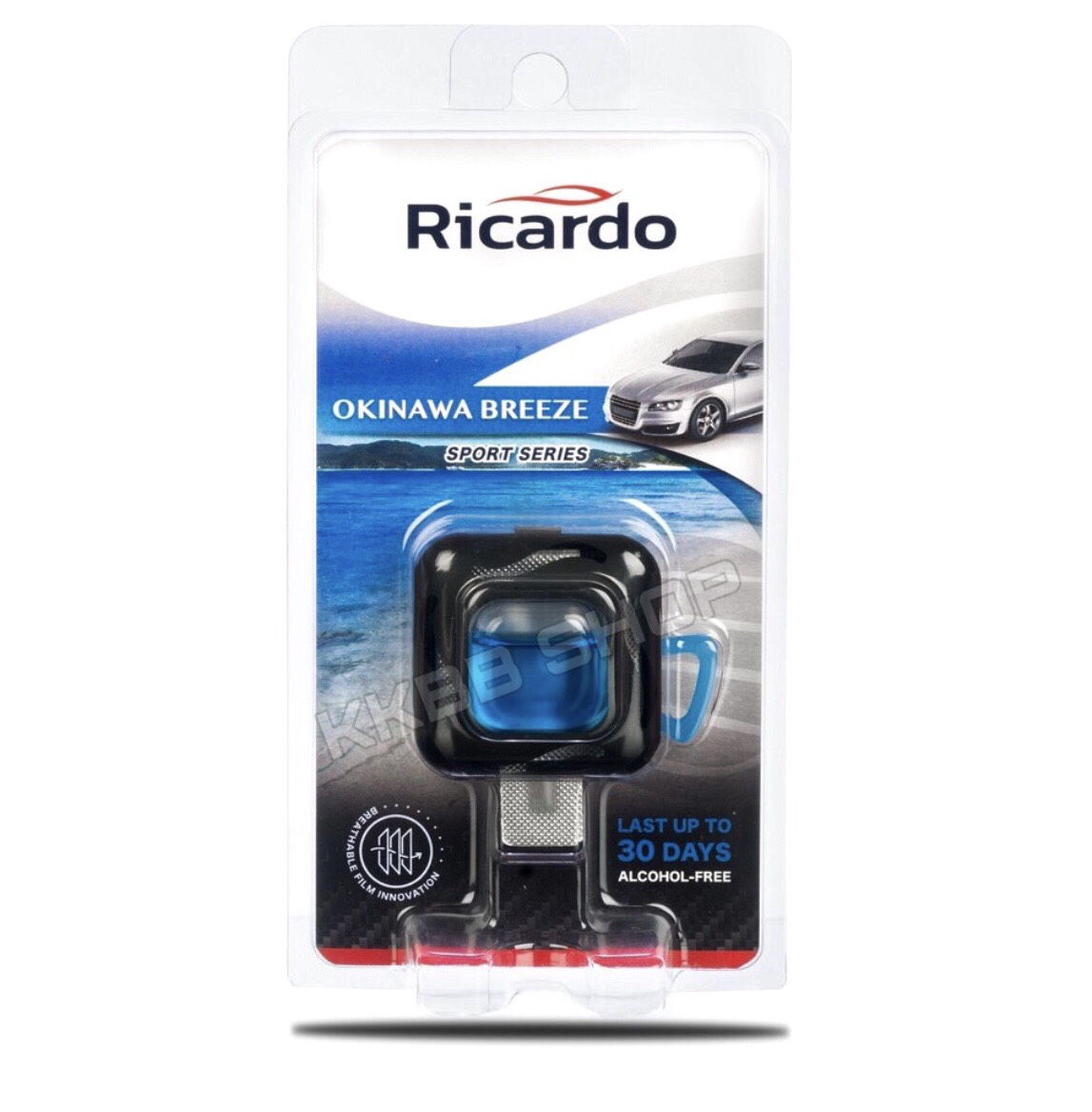 น้ำหอมรถยนต์ปรับอากาศรถยนต์ Ricardo สีฟ้า