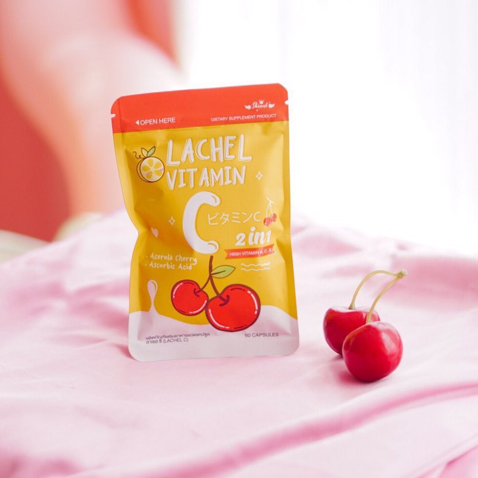 ร้านไทย ส่งฟรี Lachel Vitamin C ลาเชล ซี 60caps เก็บเงินปลายทาง