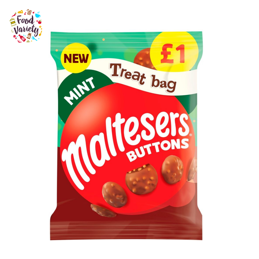 Maltesers Buttons Mint Chocolate Pouch Bag 68g มอลตีเซอร์ มิ้นต์ช็อกโกแลต แบบถุง 68กรัม