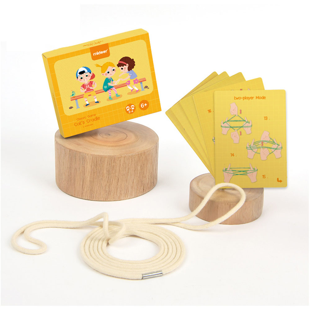 TURHA เชือกนิ้วมือเกม Montessori ของขวัญ Cat 'S Cradle String เกมเชือกกระโดดของเล่นเพื่อการศึกษา