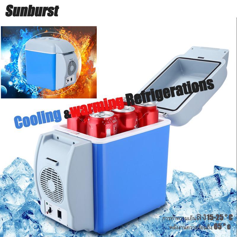 7.5L  Cooling &warming Refrigerations  ตู้เย็นรถยนต์ ตู้เย็นเล็ก มีนี่ตู้เย็น ตู้เย็นพกพา อิเล็กทรอนิกส์ตู้เย็นในรถ12v  Auto Supply พร้อมสายคล้องไหล่ พกพาสะดวก