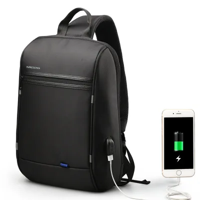 KINGSONS Large Capacity 13-in iPad/Laptop Waterproof Chest Bag with USB Charging Port No.3165