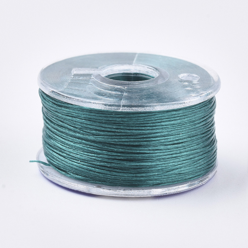 Beebeecraft 1 Roll 0.1mm Polyester Bead String Cord Each 50 Yards Multi Colors for Jewelry Making Bracelet Beading Thread