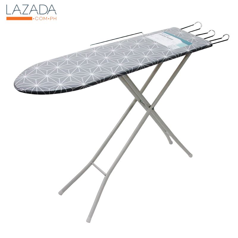 โต๊ะรีดผ้า 12 ระดับ KASSA HOME รุ่น กราฟฟิค2020 ขนาด 30 x 108 x 82 ซม. สีพื้นเทา - เส้นขาว คุณภาพดี