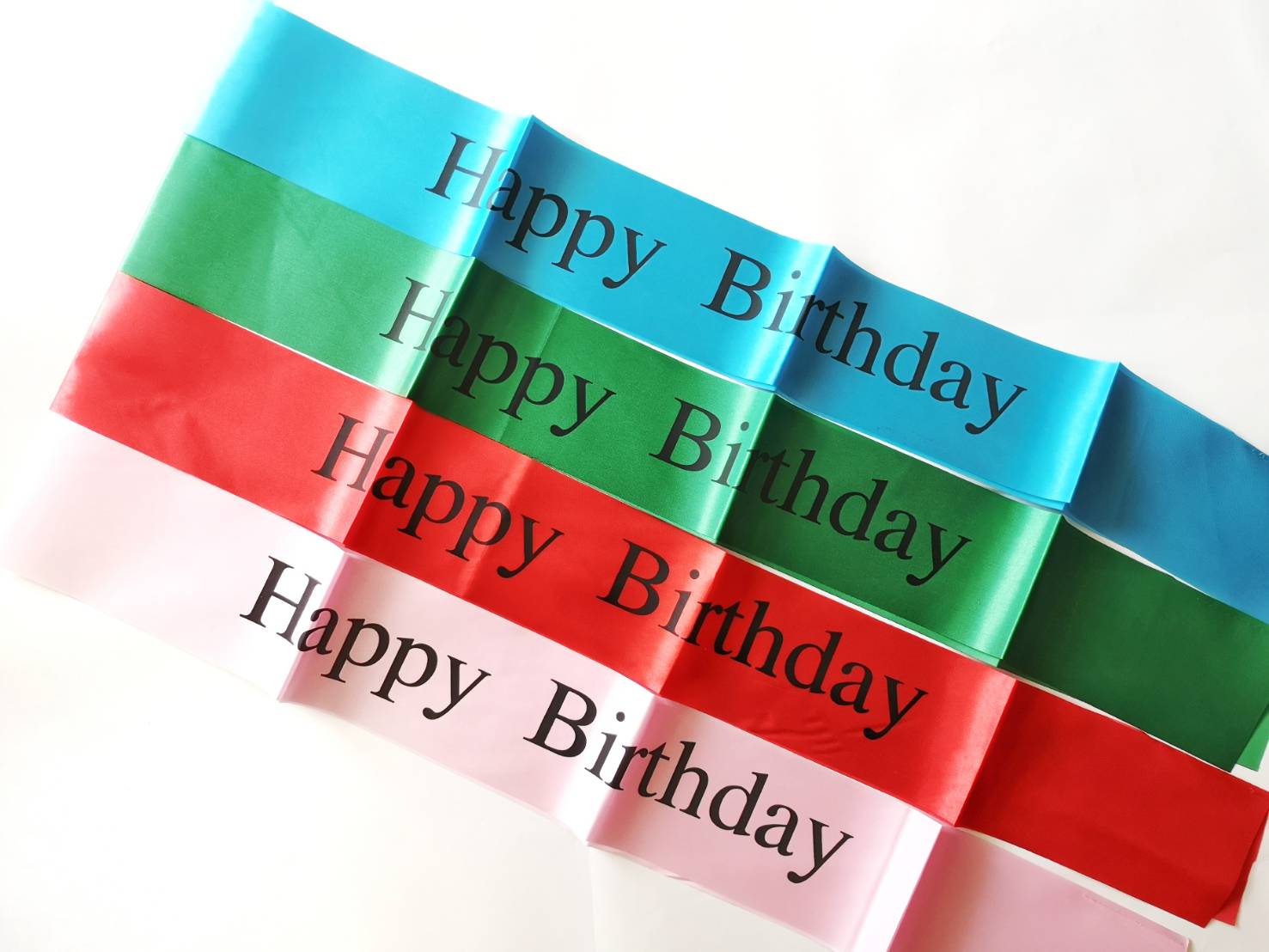 Happy Birthday Sash สายสะพาย ปาร์ตี้ วันเกิด Happy Birthday Party Sash (black fonts)