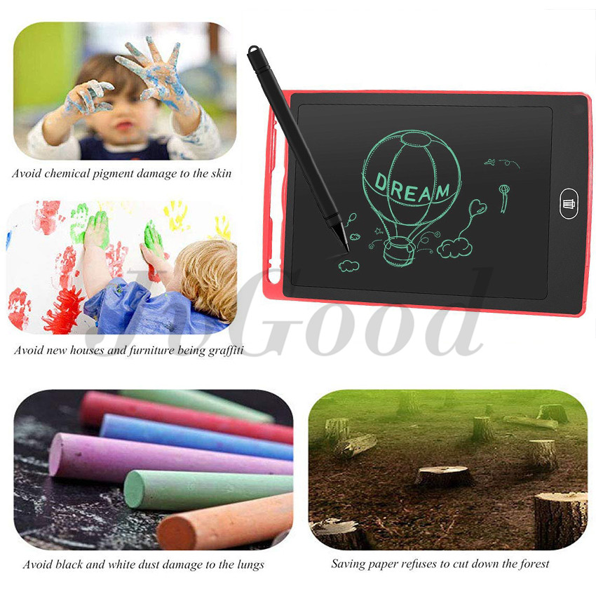 JvGood bảng viết điện tử cho máy tính màn hình 8.5 inch, bảng vẽ điện tử tự xóa qùa tặng cho bé thật ý nghĩa