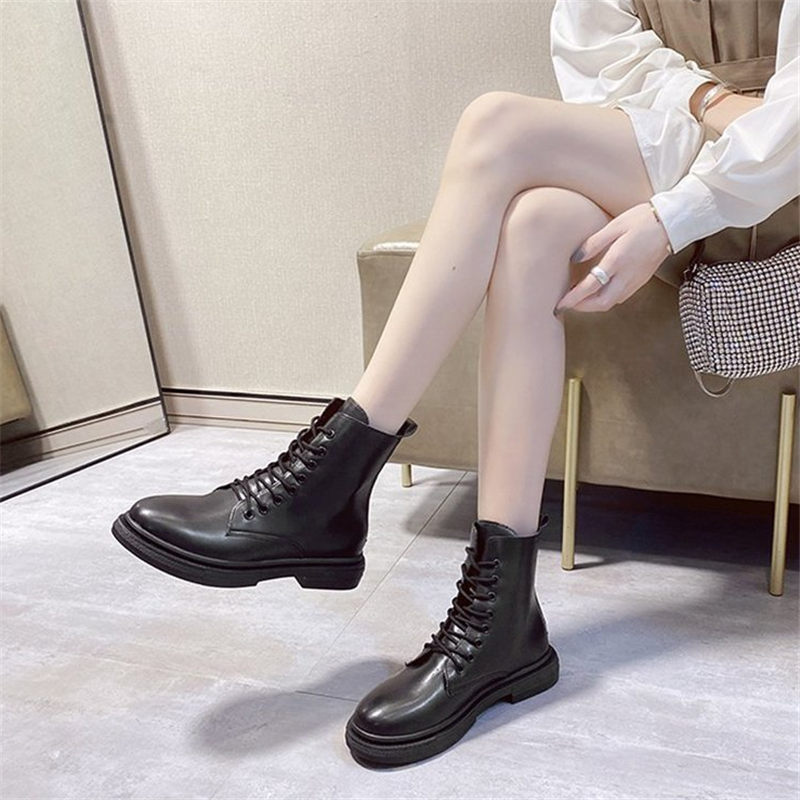 Women's boots รองเท้าบูทหนังคุณภาพสูงรองเท้าบูทสูงรองเท้าแฟชั่นผู้หญิง