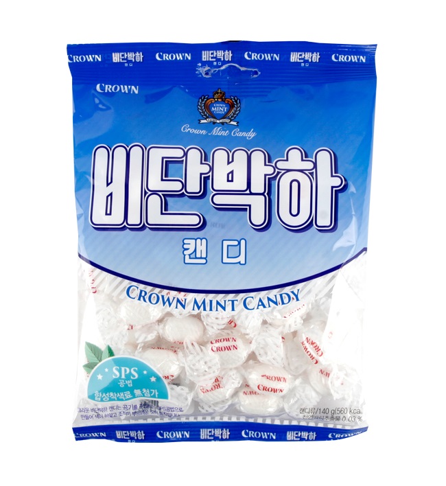 [Original] 비단박하 Crown Mint Candy (ลูกอมรสมิ้นท์) 140g Lazada.co.th