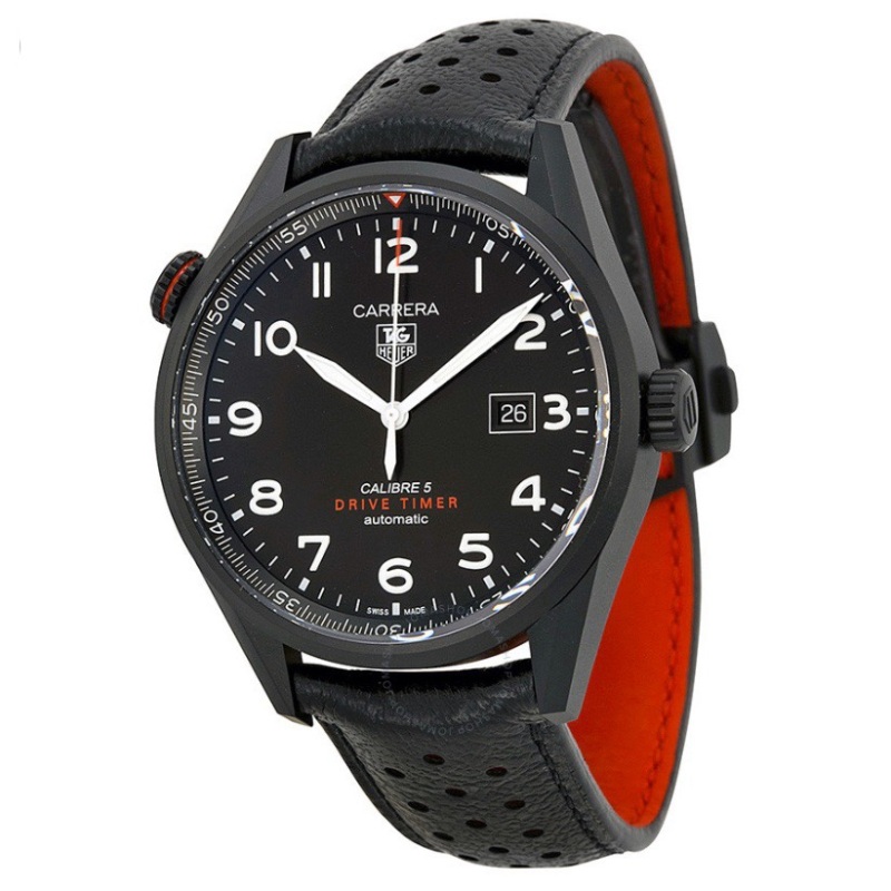 TAG Heuer Carrera Calibre 5 Black Dial Watch WAR2A80.FC6337