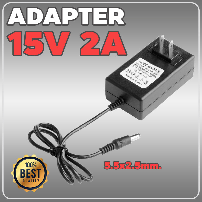 15V 2A Switching Power Supply adapter AC 100V-240V DC 2000mA Plug 5.5mm