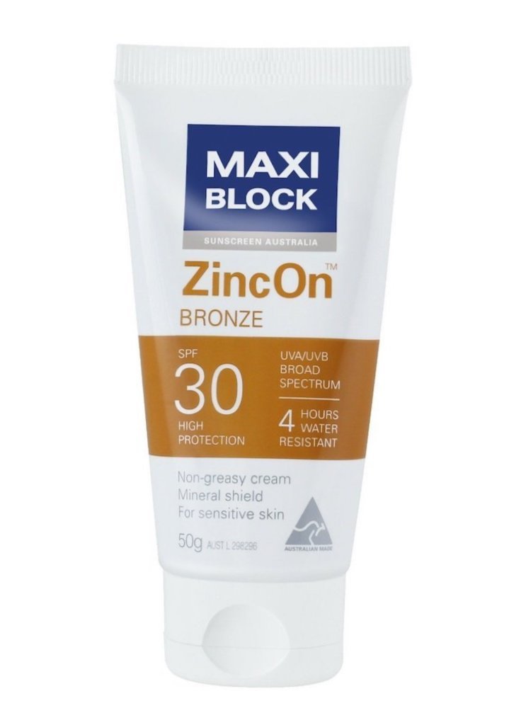 ครีมกันแดด Maxi Block Zinc On Bronze ขนาด 50 กรัม วันหมดอายุ EXP 10/21