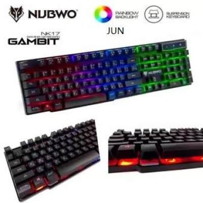 ดูภาพ Nubwo Gambit Gaming Keyboard NK-17 คีย์บอร์ดมีไฟเกมมิ่ง ของแท้ เพิ่มเติม Nubwo Gambit Gaming Keyboard NK-17 คีย์บอร์ดมีไฟเกมมิ่ง ของแท้