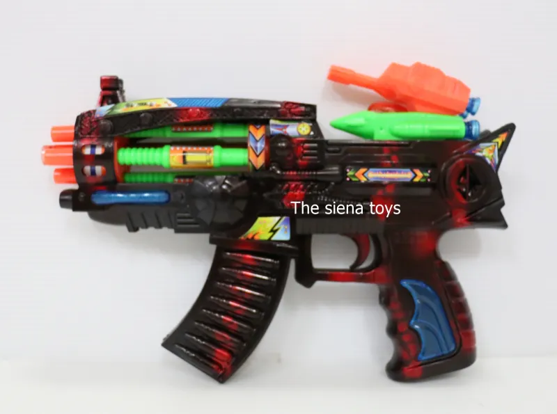 ภาพสินค้าปืนเด็กเล่นใส่ถ่าน มีเพลง มีไฟ มีคลิปรีวิวสินค้า(สินค้าถ่ายจากของจริง100% / เชคสินค้าก่อนส่งทุกชิ้น ) จากร้าน The siena toys บน Lazada ภาพที่ 4