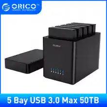 ภาพขนาดย่อสินค้าORICO DS500U3 กล่องอ่านฮาร์ดดิสก์ขนาด 3.5 มี 5ช่อง สีดำ USB3.0 HDD สถานีเชื่อมต่อสนับสนุน 50 ไตรโลไบต์สูงสุด 5Gbps UASP HDD กรณีเครื่องมือฟรี HDD Enclosure