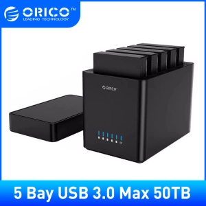 ภาพหน้าปกสินค้าORICO DS500U3 กล่องอ่านฮาร์ดดิสก์ขนาด 3.5 มี 5ช่อง สีดำ USB3.0 HDD สถานีเชื่อมต่อสนับสนุน 50 ไตรโลไบต์สูงสุด 5Gbps UASP HDD กรณีเครื่องมือฟรี HDD Enclosure ซึ่งคุณอาจชอบราคาและรีวิวของสินค้านี้