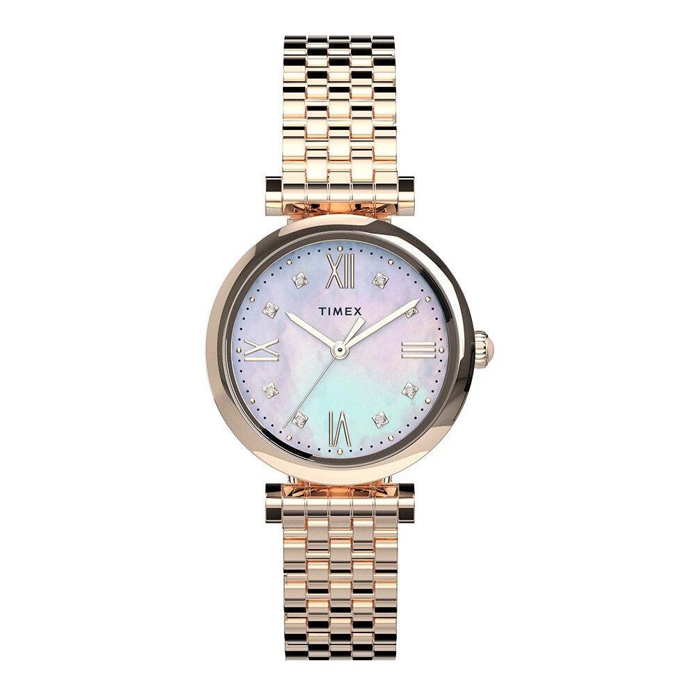 Timex TM-TW2T78800 WOMEN S DRESS นาฬิกาข้อมือผู้หญิง สีโรสโกลด์
