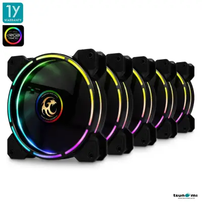 Tsunami Tron (cRGB Sync) Series RGB Cooling Fan X5